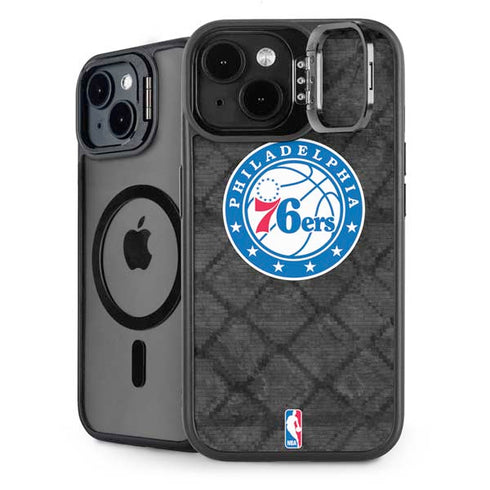NBA Philadelphia 76ers Black Rust iPhone 15 Kickstand Case