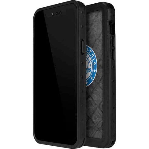 NBA Philadelphia 76ers Black Rust iPhone 15 Pro Waterproof Case