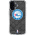 NBA Philadelphia 76ers Black Rust iPhone 16 Plus Clear Case