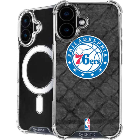 NBA Philadelphia 76ers Black Rust iPhone 16 Plus MagSafe Case