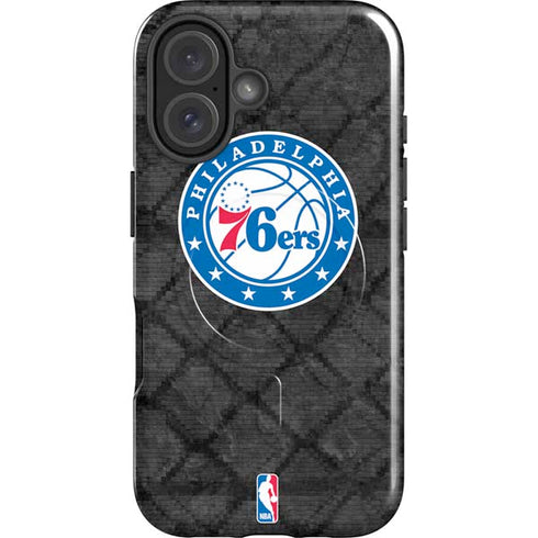 NBA Philadelphia 76ers Black Rust iPhone 16 Plus Magsafe Impact Case