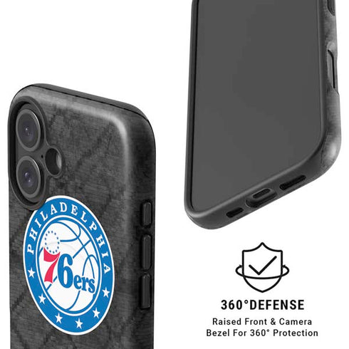 NBA Philadelphia 76ers Black Rust iPhone 16 Plus Magsafe Impact Case