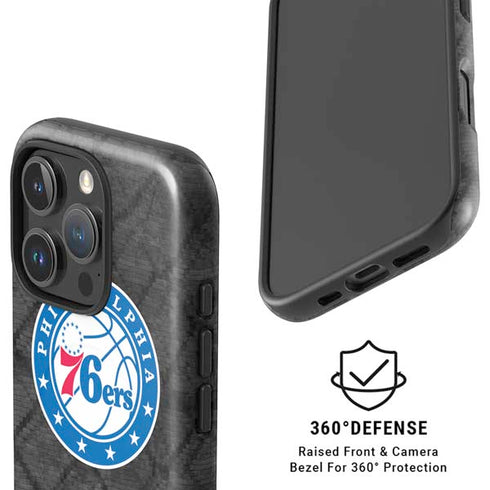 NBA Philadelphia 76ers Black Rust iPhone 16 Pro Max Magsafe Impact Case
