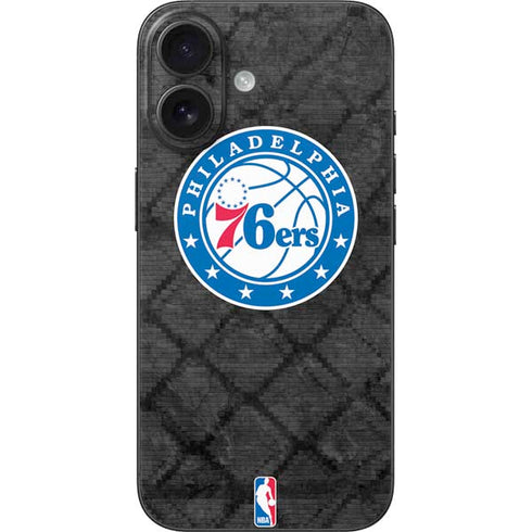 NBA Philadelphia 76ers Black Rust iPhone 16 Skin