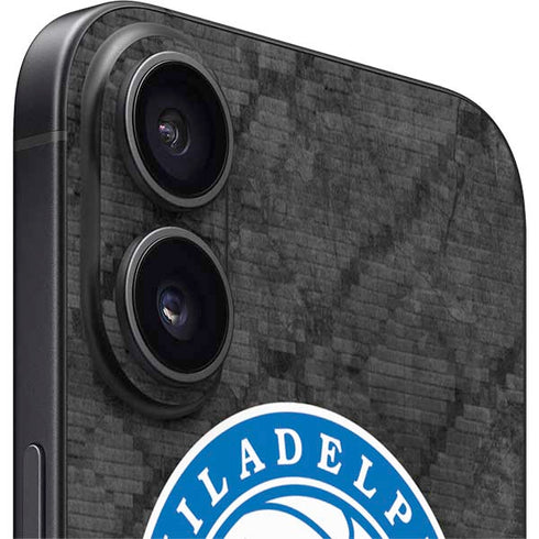 NBA Philadelphia 76ers Black Rust iPhone 16 Skin