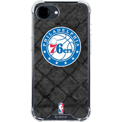 NBA Philadelphia 76ers Black Rust iPhone 16e Clear Case