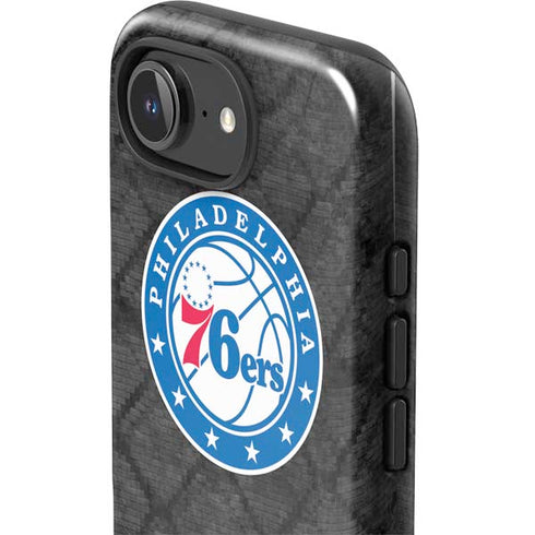 NBA Philadelphia 76ers Black Rust iPhone 16e Impact Case