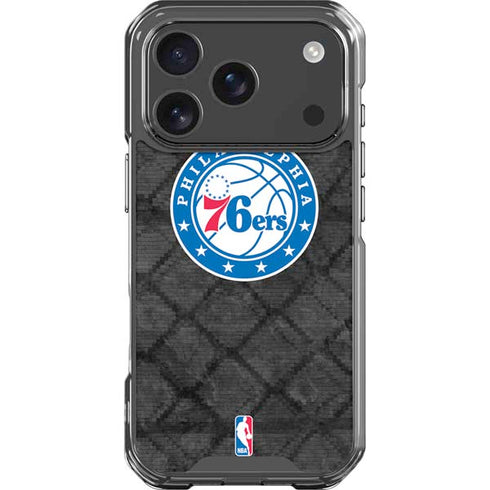 NBA Philadelphia 76ers Black Rust iPhone 18 Pro Clear Case