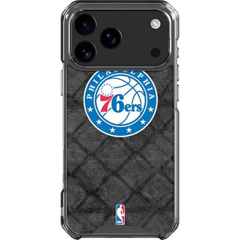 NBA Philadelphia 76ers Black Rust iPhone 18 Pro Max Clear Case