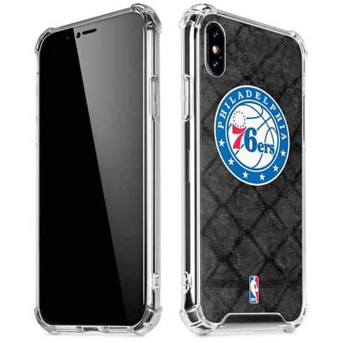 NBA Philadelphia 76ers Black Rust iPhone X/XS Clear Case