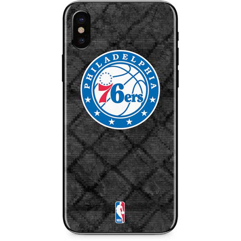 NBA Philadelphia 76ers Black Rust iPhone XS Skin