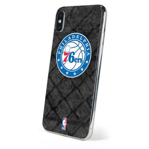 NBA Philadelphia 76ers Black Rust iPhone XS Skin