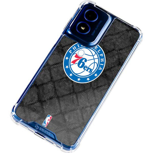 NBA Philadelphia 76ers Black Rust Moto G 5G (2024) Clear Case