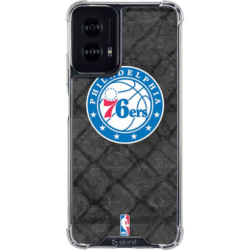 NBA Philadelphia 76ers Black Rust Moto G Power 5G (2024) Clear Case