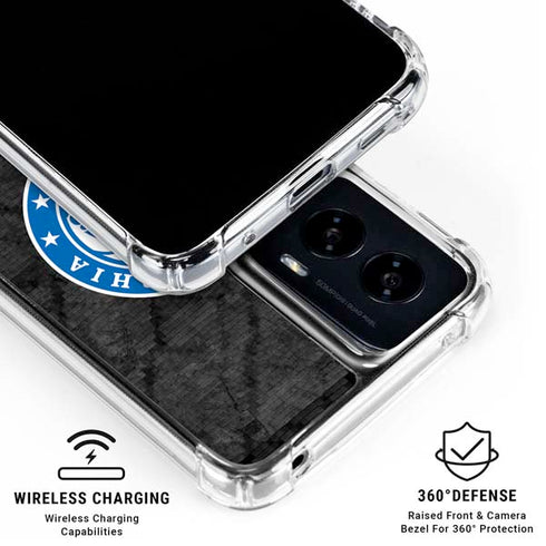NBA Philadelphia 76ers Black Rust Moto G Power 5G (2024) Clear Case