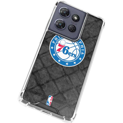 NBA Philadelphia 76ers Black Rust Moto G Stylus 5G (2025) Clear Case