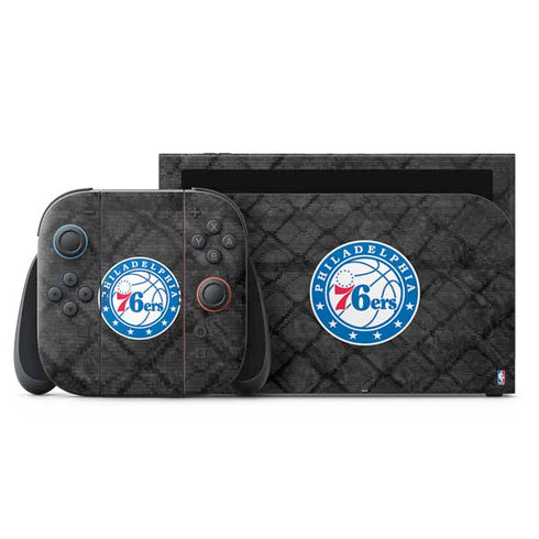 NBA Philadelphia 76ers Black Rust Nintendo Skins