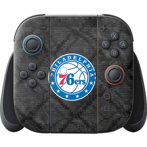 NBA Philadelphia 76ers Black Rust Nintendo Skins