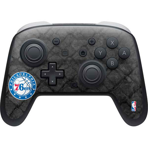 NBA Philadelphia 76ers Black Rust Nintendo Switch 2 (2025) Pro Controller Skin