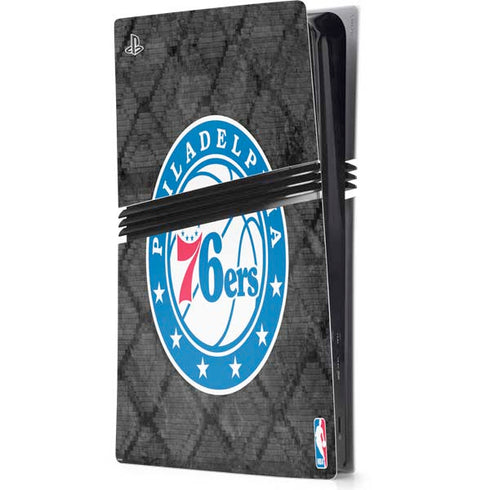 NBA Philadelphia 76ers Black Rust PS5 Pro Console Skin
