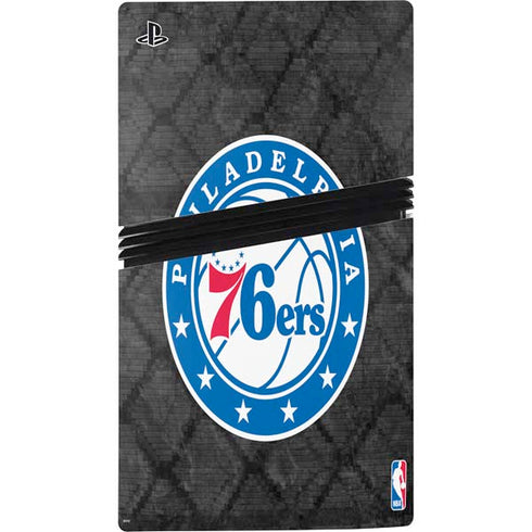 NBA Philadelphia 76ers Black Rust PS5 Pro Console Skin