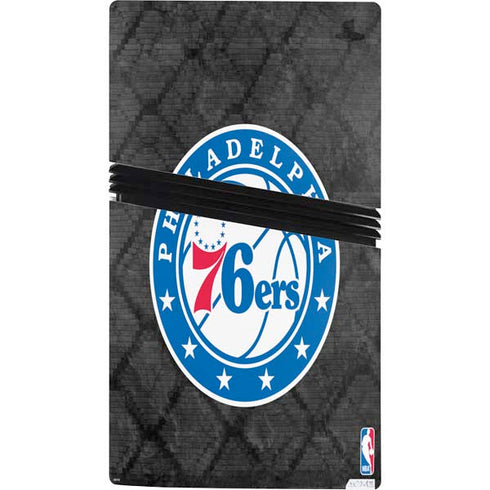 NBA Philadelphia 76ers Black Rust PS5 Pro Console Skin