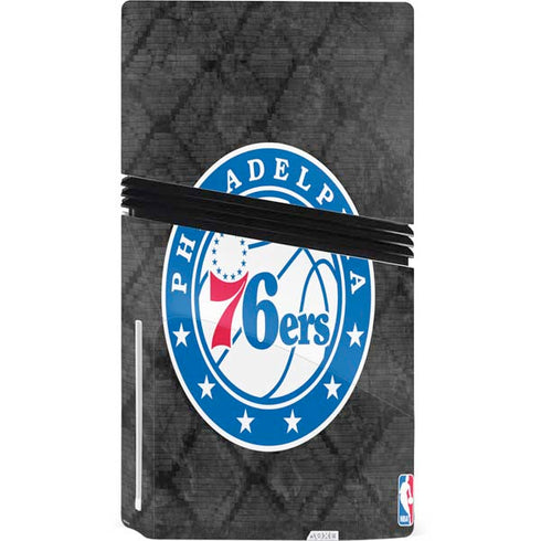 NBA Philadelphia 76ers Black Rust PS5 Pro Disk Console Skin