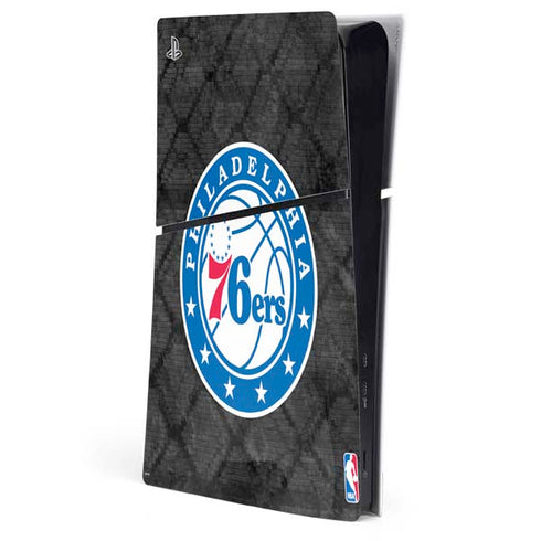 NBA Philadelphia 76ers Black Rust PS5 Slim Digital Edition Console Skin