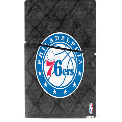 NBA Philadelphia 76ers Black Rust PS5 Slim Digital Edition Console Skin