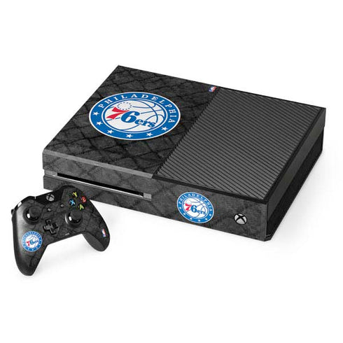 NBA Philadelphia 76ers Black Rust Xbox One Console and Controller Bundle Skin