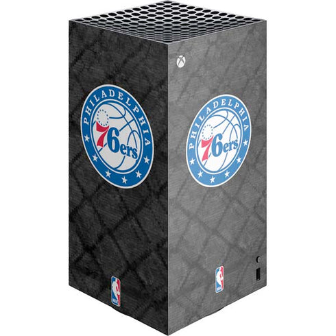 NBA Philadelphia 76ers Black Rust XBox Series X Digital Edition Console Skin