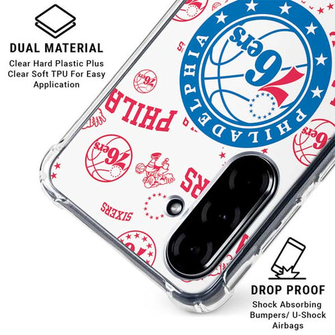 NBA Philadelphia 76ers Blast Galaxy A36 5G Clear Case