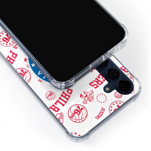 NBA Philadelphia 76ers Blast Galaxy A55 5G Clear Case