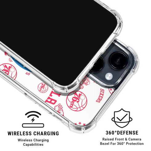 NBA Philadelphia 76ers Blast iPhone 15 Clear Case
