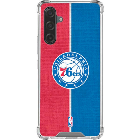 NBA Philadelphia 76ers Canvas Split Galaxy A17 Clear Case