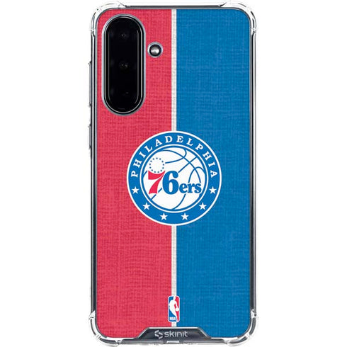 NBA Philadelphia 76ers Canvas Split Galaxy A36 5G Clear Case