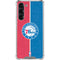 NBA Philadelphia 76ers Canvas Split Galaxy S24 FE Clear Case