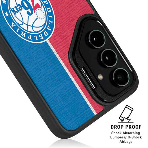 NBA Philadelphia 76ers Canvas Split Galaxy S25 Kickstand Case