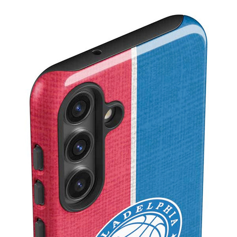 NBA Philadelphia 76ers Canvas Split Galaxy S25 Plus Impact Case