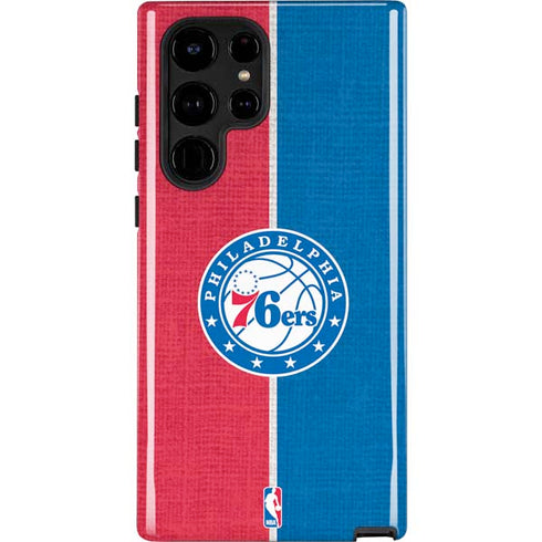 NBA Philadelphia 76ers Canvas Split Galaxy S25 Ultra Impact Case