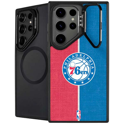 NBA Philadelphia 76ers Canvas Split Galaxy S24 Ultra Kickstand Case