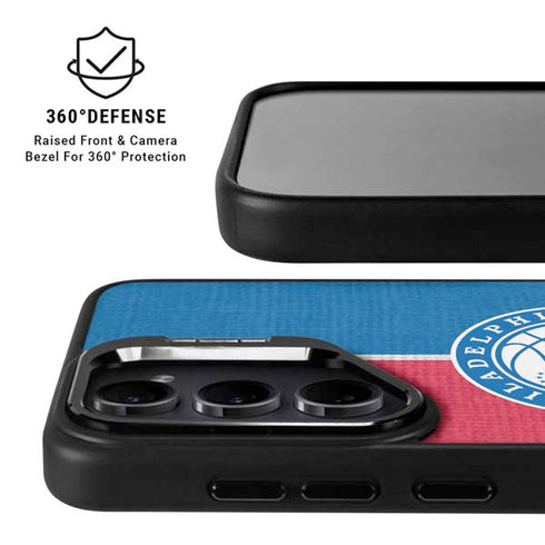 NBA Philadelphia 76ers Canvas Split Galaxy S24 Ultra Kickstand Case