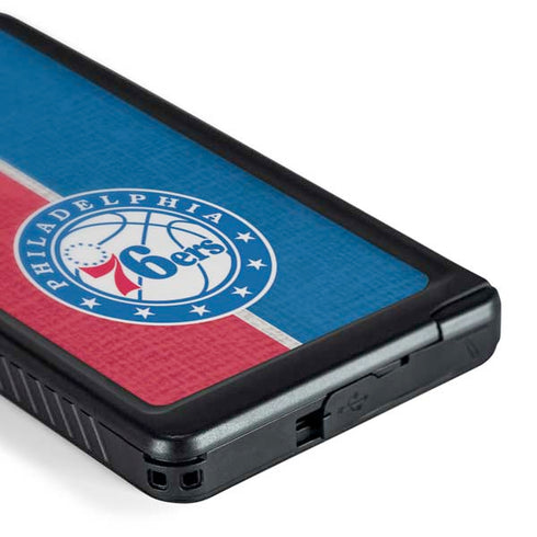 NBA Philadelphia 76ers Canvas Split Galaxy S24 Ultra Waterproof Case