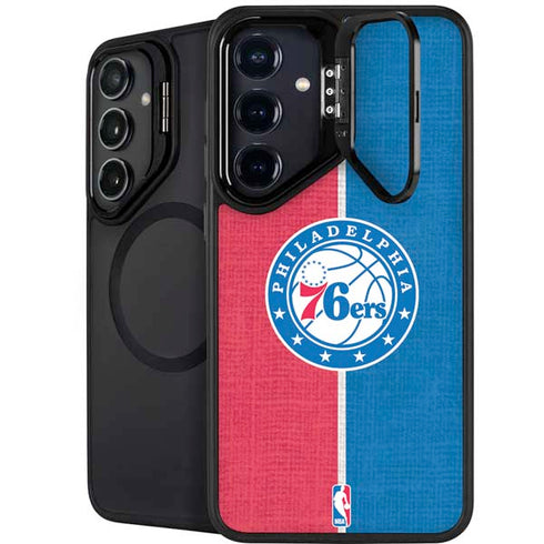 NBA Philadelphia 76ers Canvas Split Galaxy S26 Kickstand Case