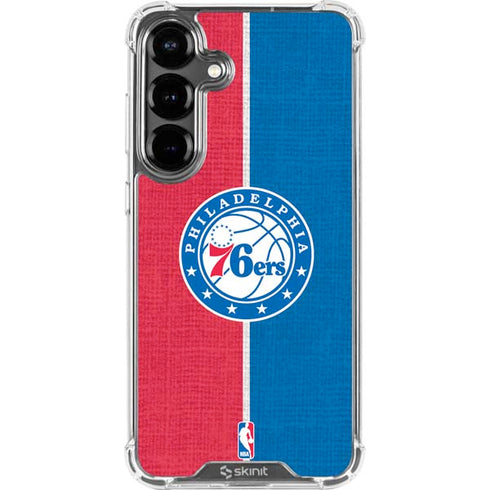 NBA Philadelphia 76ers Canvas Split Galaxy S26 Plus Clear Case