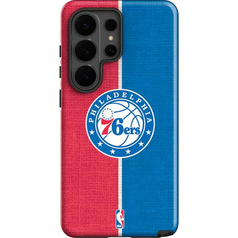 NBA Philadelphia 76ers Canvas Split Galaxy S26 Ultra Impact Case