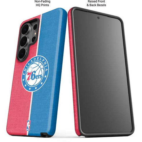 NBA Philadelphia 76ers Canvas Split Galaxy S26 Ultra Impact Case