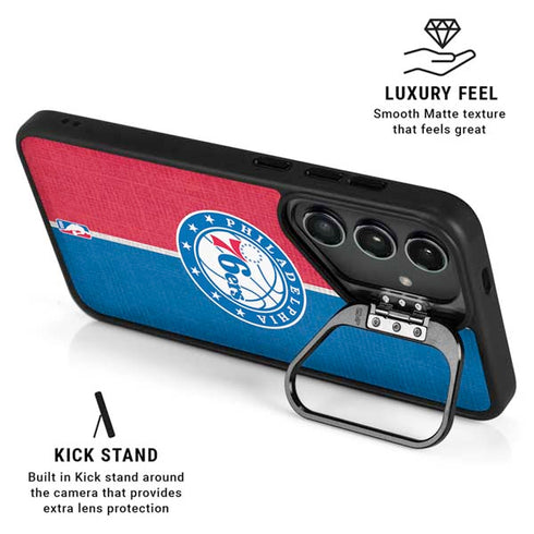 NBA Philadelphia 76ers Canvas Split Galaxy S26 Ultra Kickstand Case