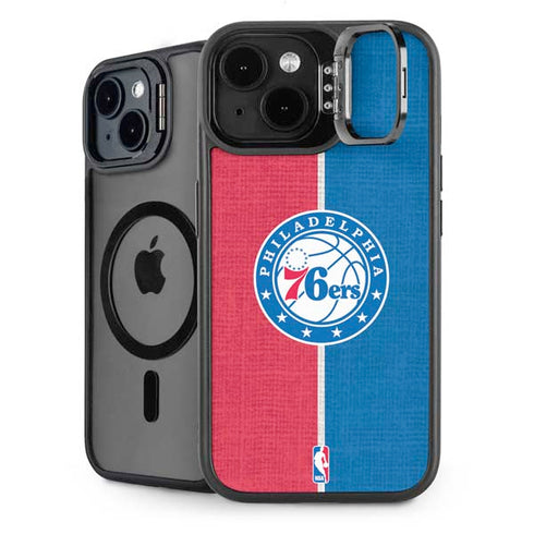 NBA Philadelphia 76ers Canvas Split iPhone 14 Plus Kickstand Case