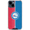 NBA Philadelphia 76ers Canvas Split iPhone 15 Clear Case